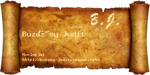 Buzásy Judit névjegykártya